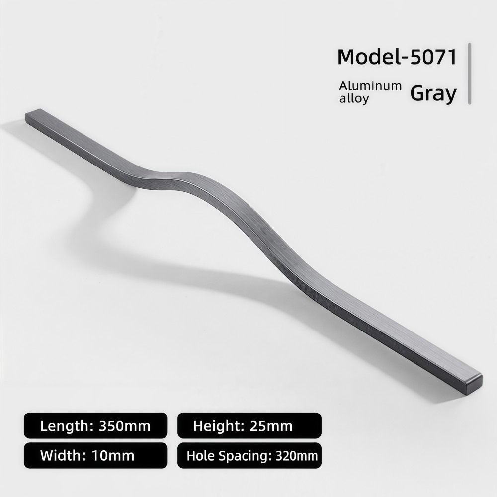 Curved Spring Bar - Aluminum Alloy Cabinet Pull Handle Multiple
