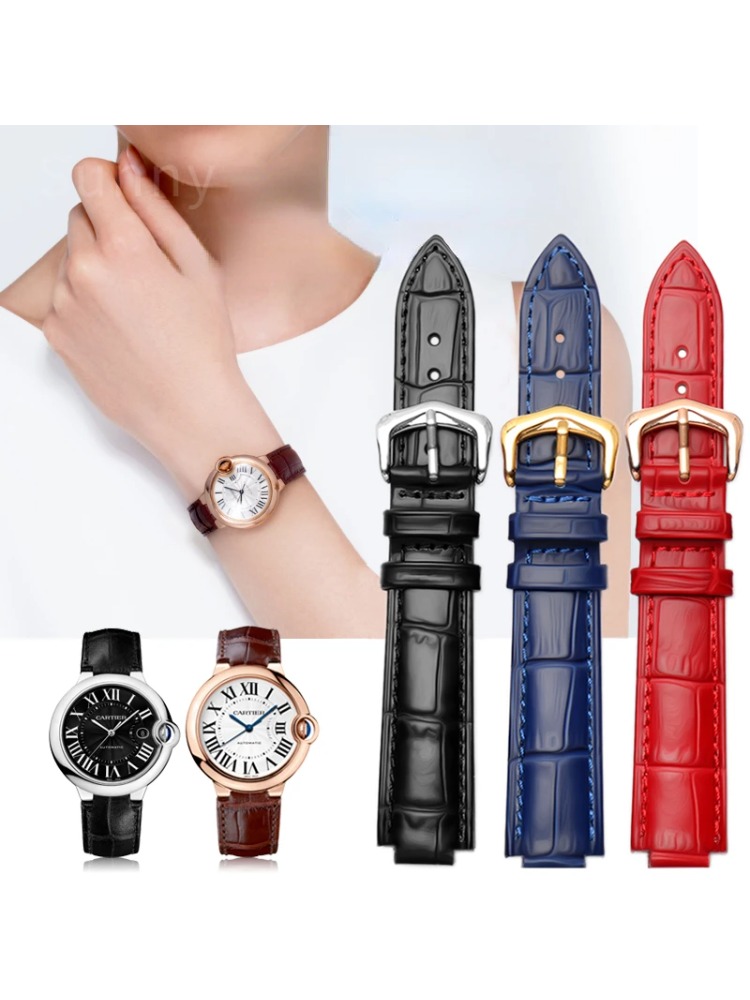 Genuine Leather Watch Strap fo - đánh giá và giá Cartier Watch Ballon Bleu